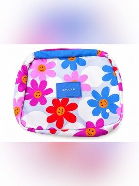 STATE Bags Bensen Toiletry Kit Rare Smiley Floral Print Travel Organizer NWOT